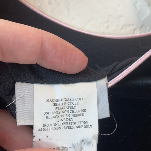 🌞Beautiful Jona Michelle Black Velour and Pink Lace Overlay Holiday Dress C - Picture 7 of 11